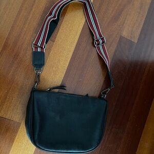 Black Leather Crossbody Bag
